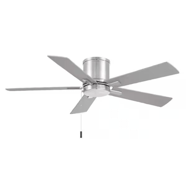 Hampton Bay Grantway 48 in. Indoor/Covered Outdoor Brushed Nickel Ceiling Fan - Like New