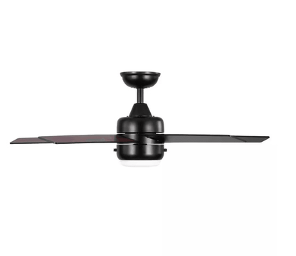 Hampton Bay Mena 44&quot; LED Indoor/Outdoor Matte Black Ceiling Fan Light Kit - Like New