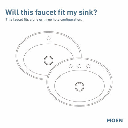MOEN Genta 84760BL Single Handle Single Hole Bathroom Faucet in Matte Black