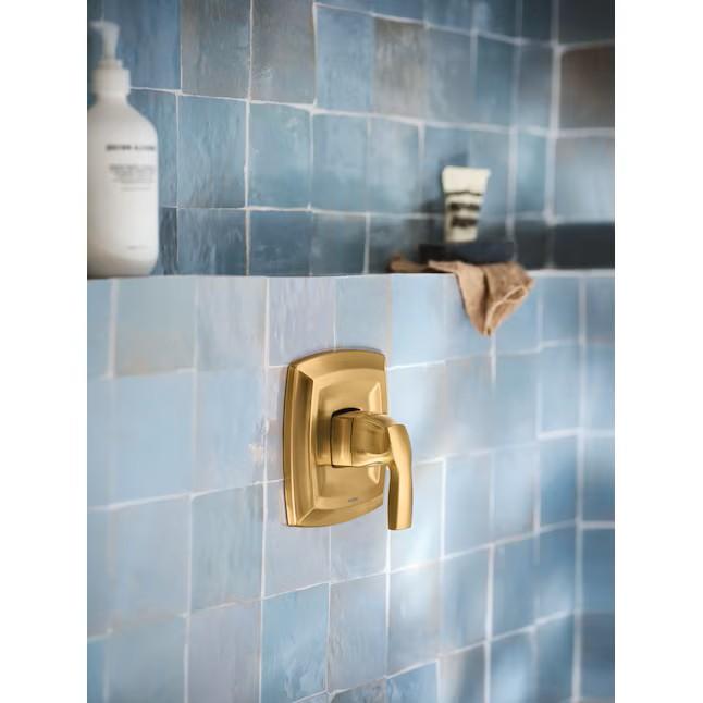 MOEN Voss T2693EPBG Posi-Temp Single-Handle Tub and Shower Faucet Trim Kit with Eco-Performance in Brushed Gold (Valve Not Included)