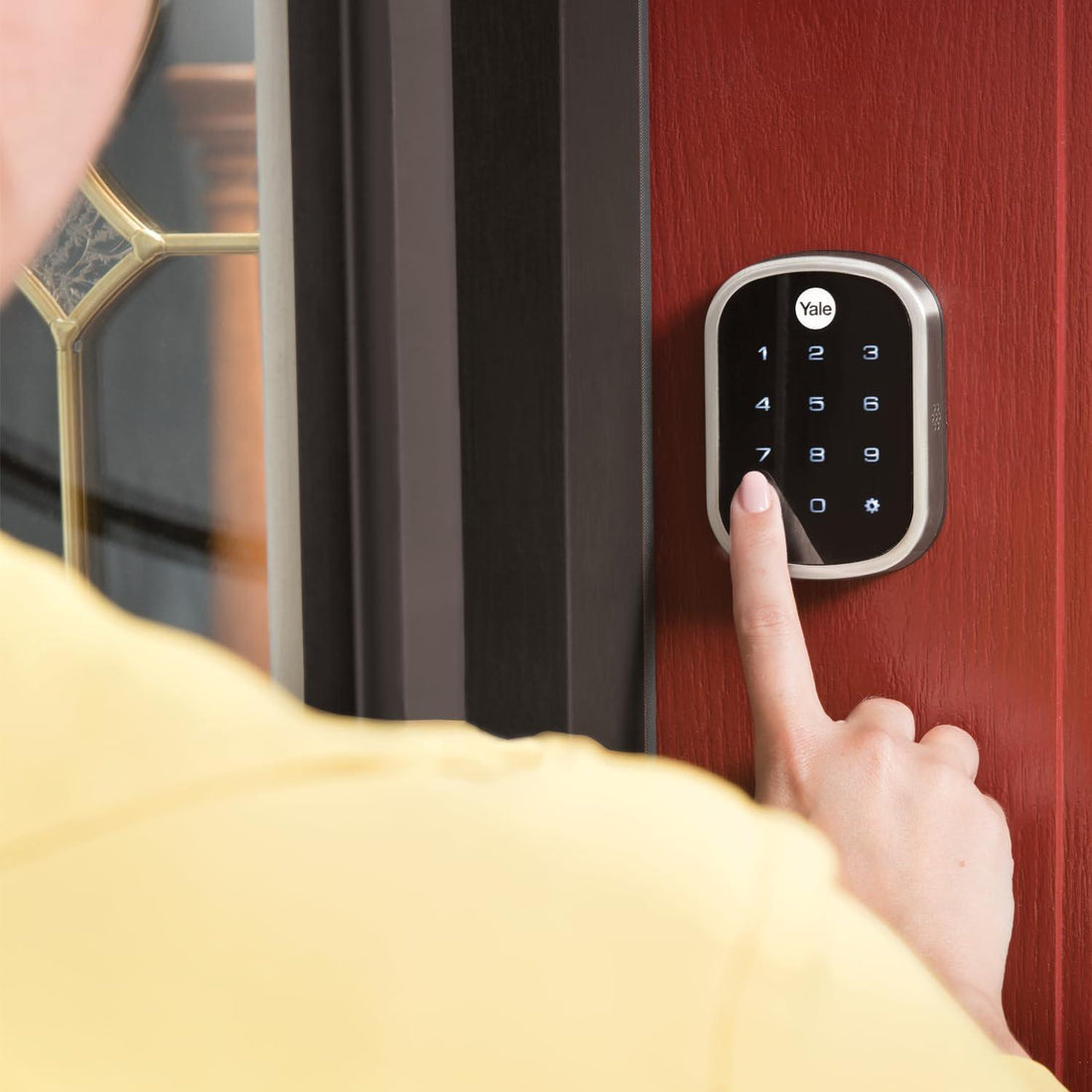 Yale Security Deadbolt Lock, Satin Nickel Keyless Non-Connected Entry Door Lock with Digital Keypad Touchscreen for Code Entry, ‎YRD652-ZW3-619