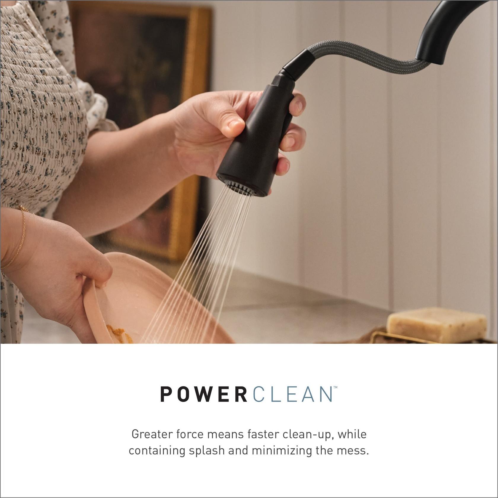 MOEN Nio S75005SRS Pull Down Sprayer Kitchen Faucet with 360 Degree Spout Swivel and Power Boost in  Spot Resist Stainless