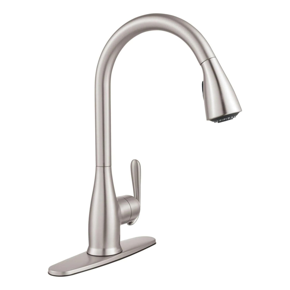 MOEN Haysfield 87879SRS Single Handle Deck-mount Pull-down Kitchen Faucet with Sprayer in Spot Resist Stainless