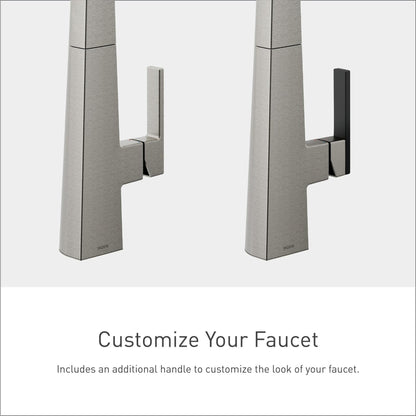 MOEN Nio S75005SRS Pull Down Sprayer Kitchen Faucet with 360 Degree Spout Swivel and Power Boost in  Spot Resist Stainless