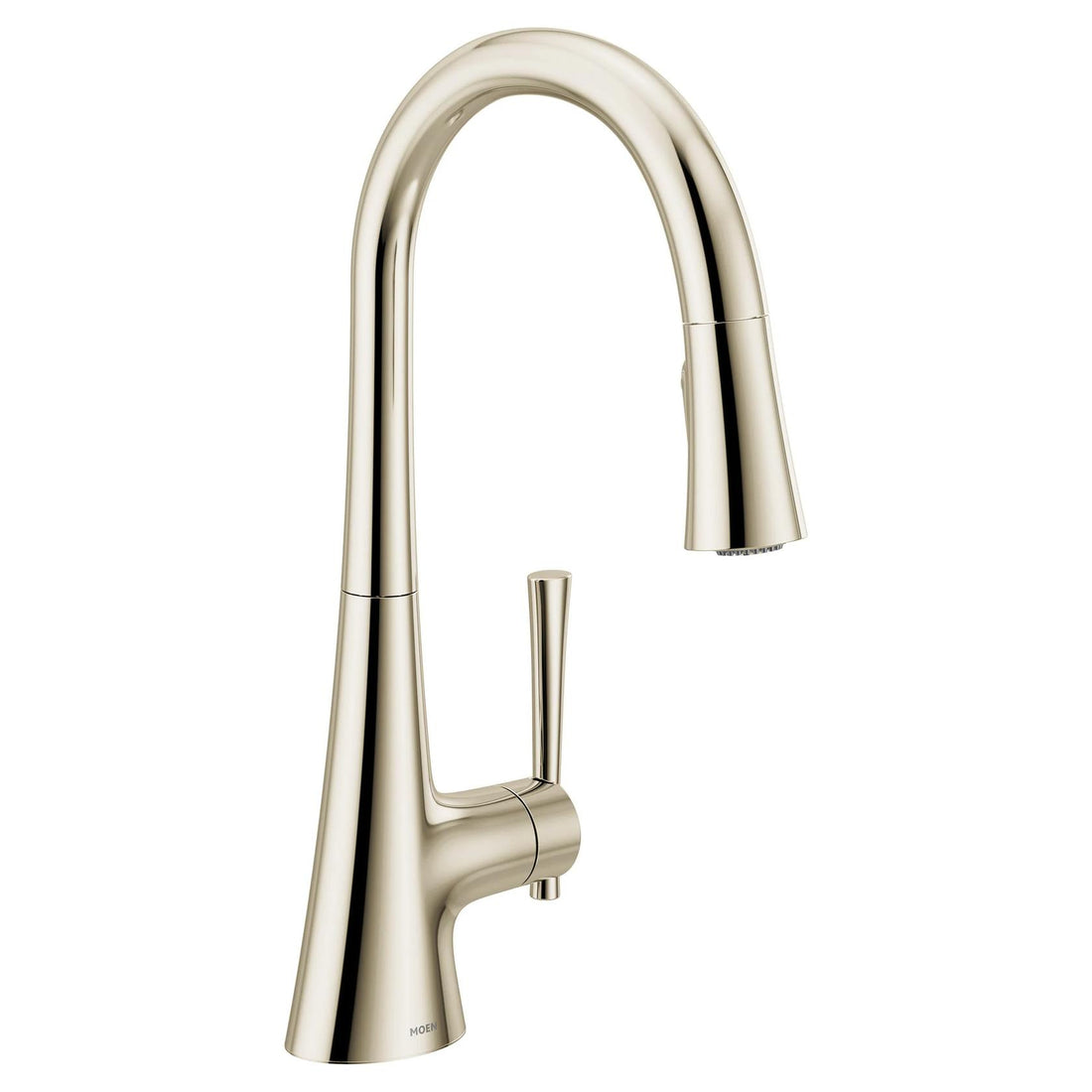 MOEN Kurv 9126NL One-Handle Pulldown Kitchen Faucet Featuring Power Boost and Reflex in Polished Nickel