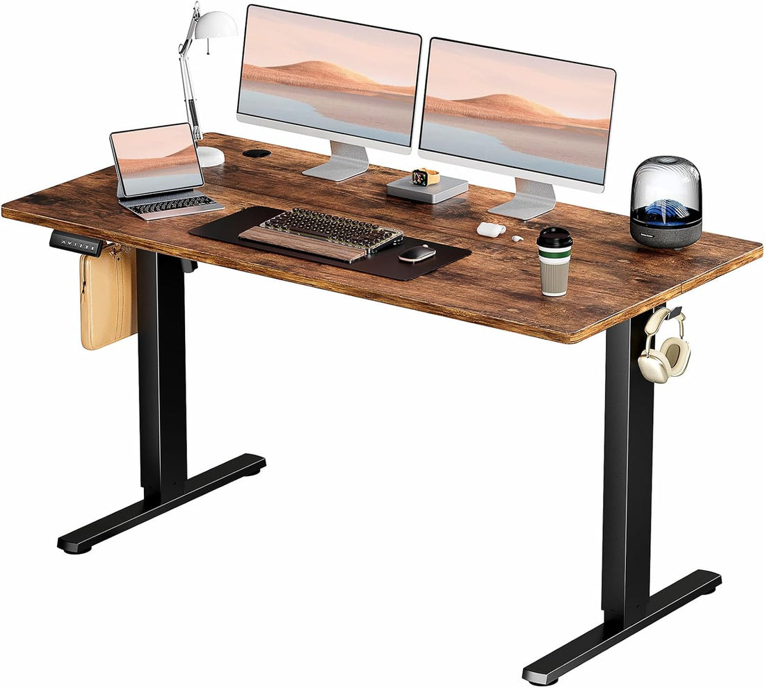 Electric Height Adjustable Standing Desk - 55 x24 inch Sit-Stand Workstation with Ergonomic Design for Home, Office, Events &amp; Gaming