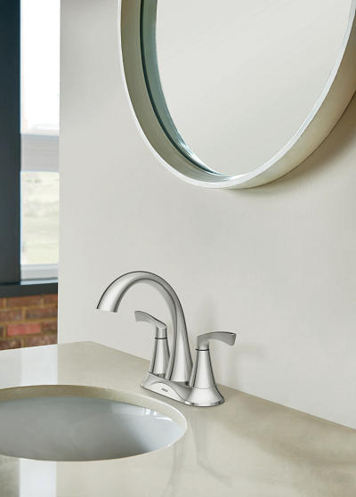 MOEN Korek 84467 Centerset 2-Handle Bathroom Faucet in Chrome