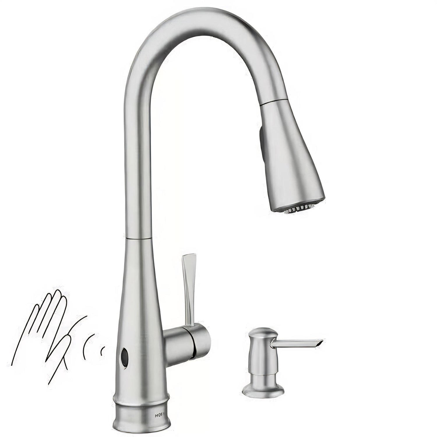 MOEN Birchfield 87205EWSRS Touchless Single-Handle Pull-Down Sprayer Kitchen Faucet in Spot Resist Stainless