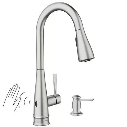 MOEN Birchfield 87205EWSRS Touchless Single-Handle Pull-Down Sprayer Kitchen Faucet in Spot Resist Stainless