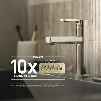 MOEN Darcy WS84551SRN Widespread 2-Handle High-Arc Bathroom Faucet in Spot Resist Brushed Nickel
