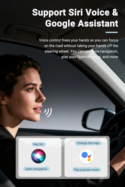 Mini CarPlay AI Box 2-in-1 Wired to Wireless CarPlay &amp; Android Auto Adapter 5GHz WiFi