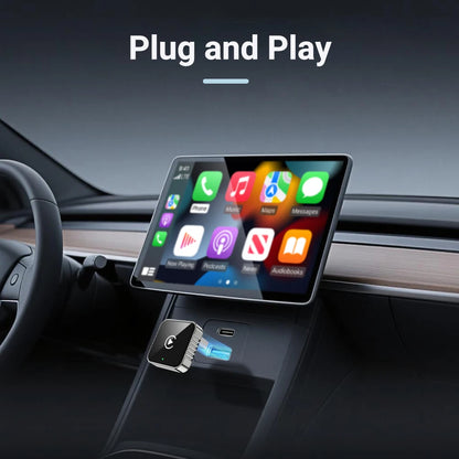 Mini CarPlay AI Box 2-in-1 Wired to Wireless CarPlay &amp; Android Auto Adapter 5GHz WiFi