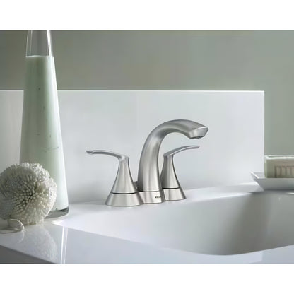 Moen WS84550SRN Darcy Centerset 2-Handle Bathroom Faucet in Spot Resist Brushed Nickel