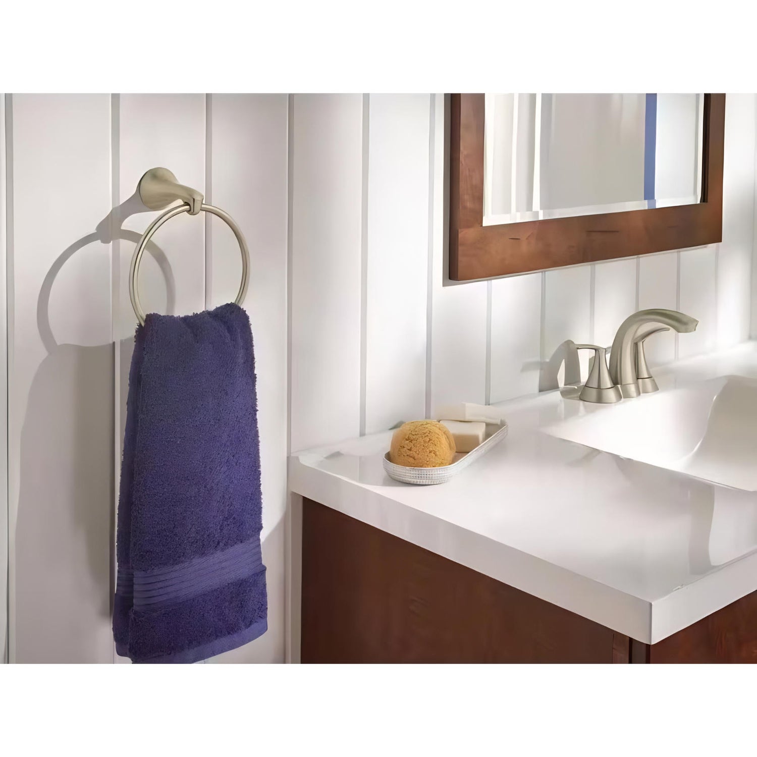 Moen WS84550SRN Darcy Centerset 2-Handle Bathroom Faucet in Spot Resist Brushed Nickel