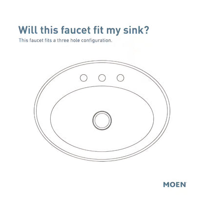 MOEN Voss 6901BN Centerset 2-Handle Bathroom Faucet in Brushed Nickel