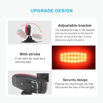 AgriEyes Wireless Trailer Tow Lights with Adjustable Bracket, Magnetic Battery-Powered Strobe for Trucks, RV, Camper, Boat, Wrecker