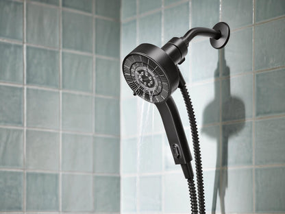 MOEN 230H2EPBL Handheld That Saves Hot Water 6 -Spray Handheld Shower Head in Matte Black