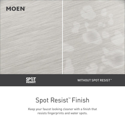 MOEN Genta 84763SRN Widespread Double Handle Bathroom Faucet in Spot Resist Brushed Nickel (Valve Included)