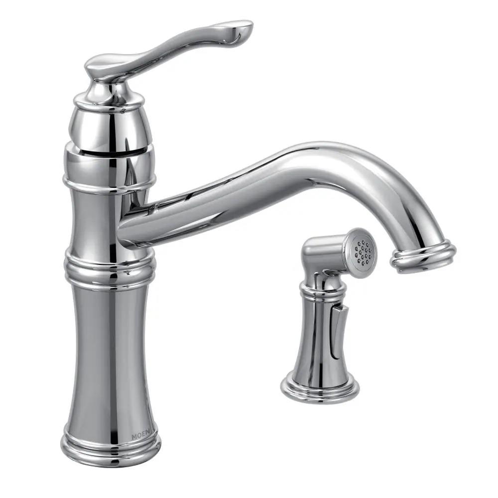 MOEN Belfield 7245C Single-Handle Standard Kitchen Faucet with Side Sprayer in Chrome