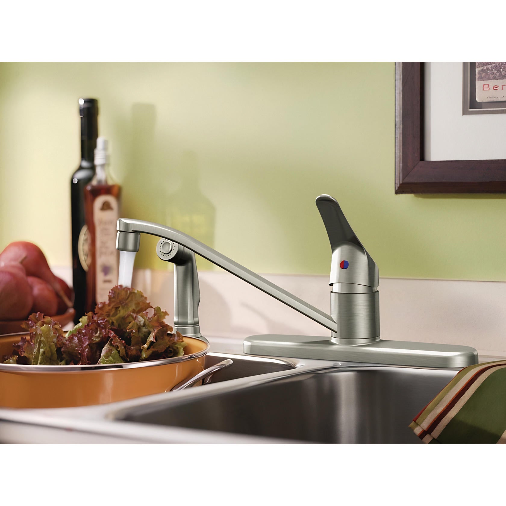 MOEN CFG Cornerstone CA40513SL Single Handle Kitchen Faucet in Spot Resist Stainless