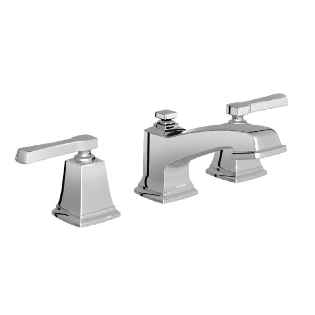 MOEN Boardwalk T6220 Widespread Bathroom Faucet with Metal Pop-Up Drain Assembly in Chrome