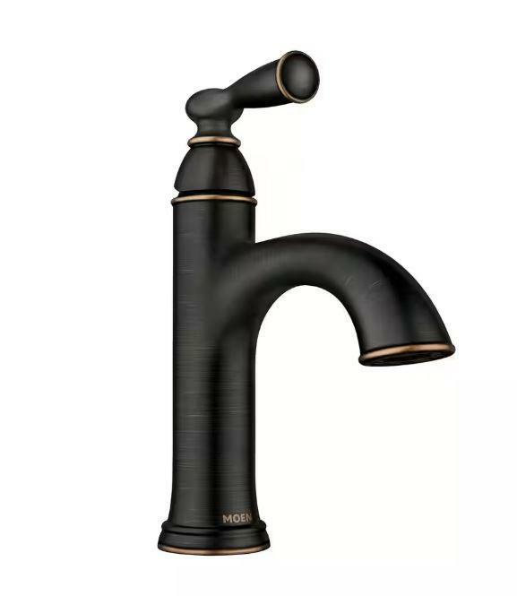 MOEN Banbury 84945BRB Single Handle Single Hole Bathroom Faucet in Mediterranean Bronze