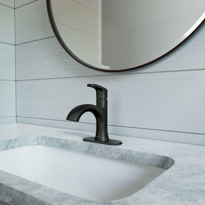 MOEN Karis 84346BL Single Hole Single Handle Bathroom Faucet in Matte Black