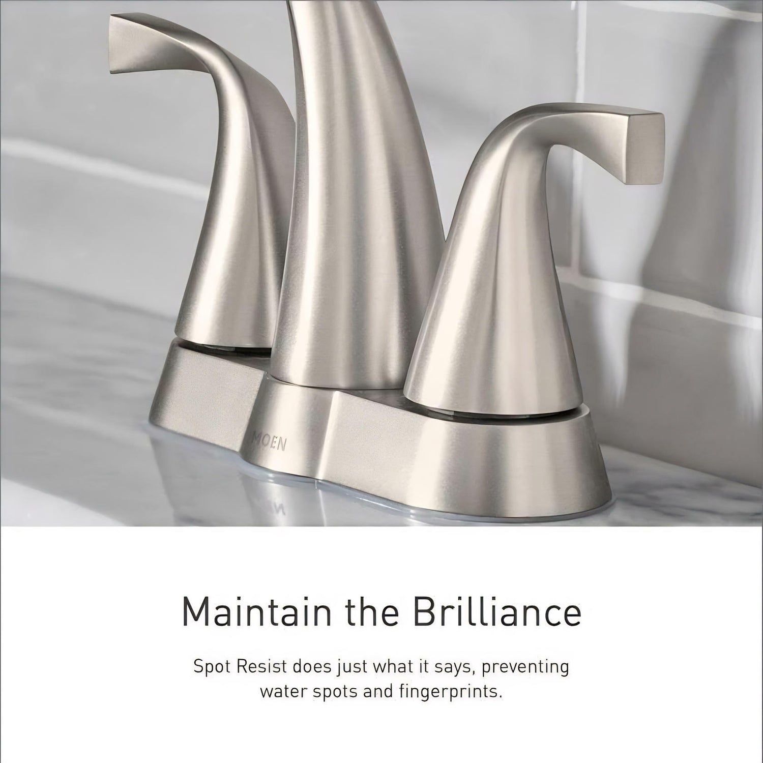 MOEN Karis 84346SRN Single Hole Single Handle Bathroom Faucet in Spot Resist Brushed Nickel