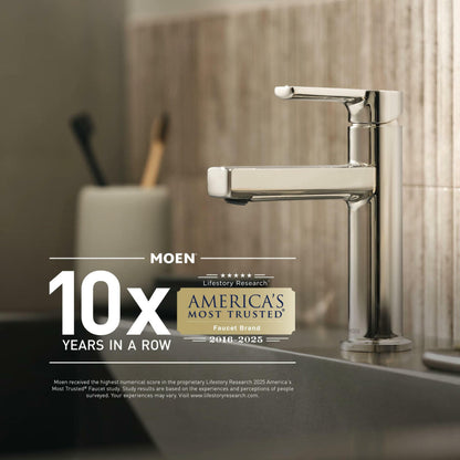 MOEN Idora 84115BL Centerset 2-Handle High-Arc Bathroom Faucet in Matte Black
