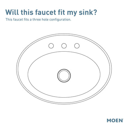 MOEN Idora 84115BL Centerset 2-Handle High-Arc Bathroom Faucet in Matte Black