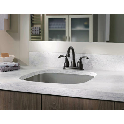 MOEN Idora 84115BL Centerset 2-Handle High-Arc Bathroom Faucet in Matte Black