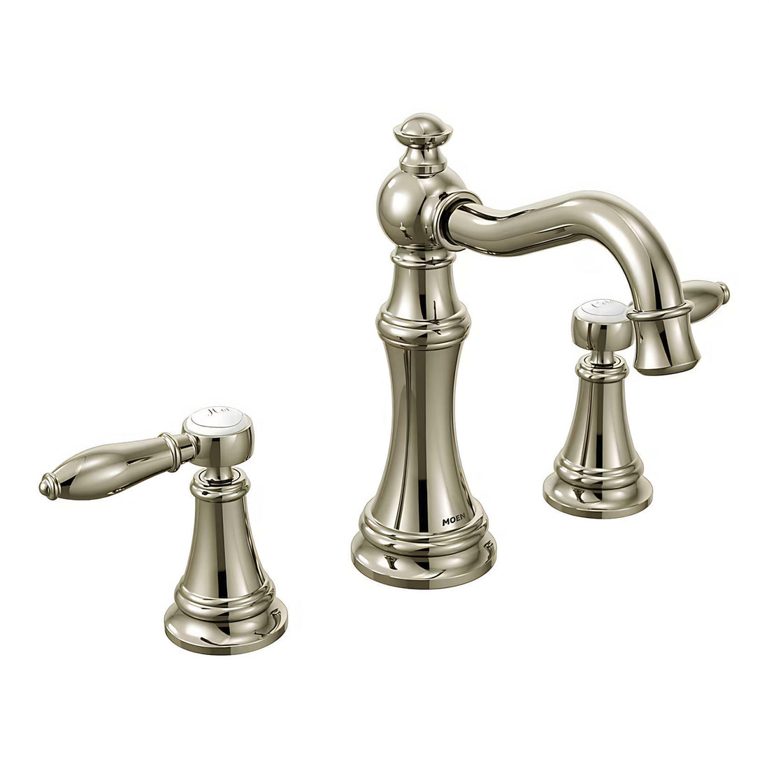 MOEN Weymouth TS42108BN Two-Handle High Arc Bathroom Faucet in Brushed Nickel (Valve Not Included)