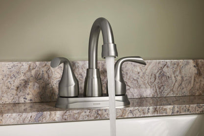 MOEN Idora 84115SRN Centerset 2-Handle Bathroom Faucet in Spot Resist Brushed Nickel