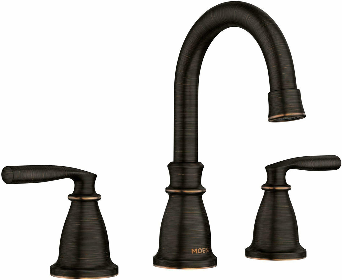 Moen Hilliard 84539BRB Widespread Bathroom Faucet with Pop-Up Drain Assembly and Duralock Technology