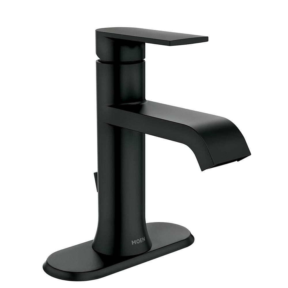 MOEN Genta 84760BL Single Handle Single Hole Bathroom Faucet in Matte Black