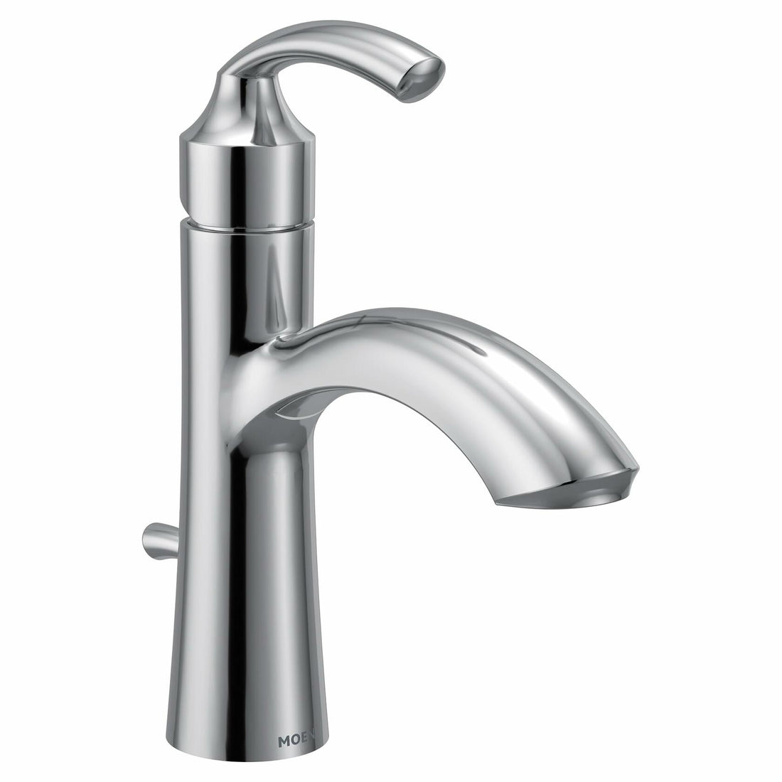 MOEN Glyde 6170 Single-Handle Single Hole Bathroom Faucet with Drain Kit Included in Chrome