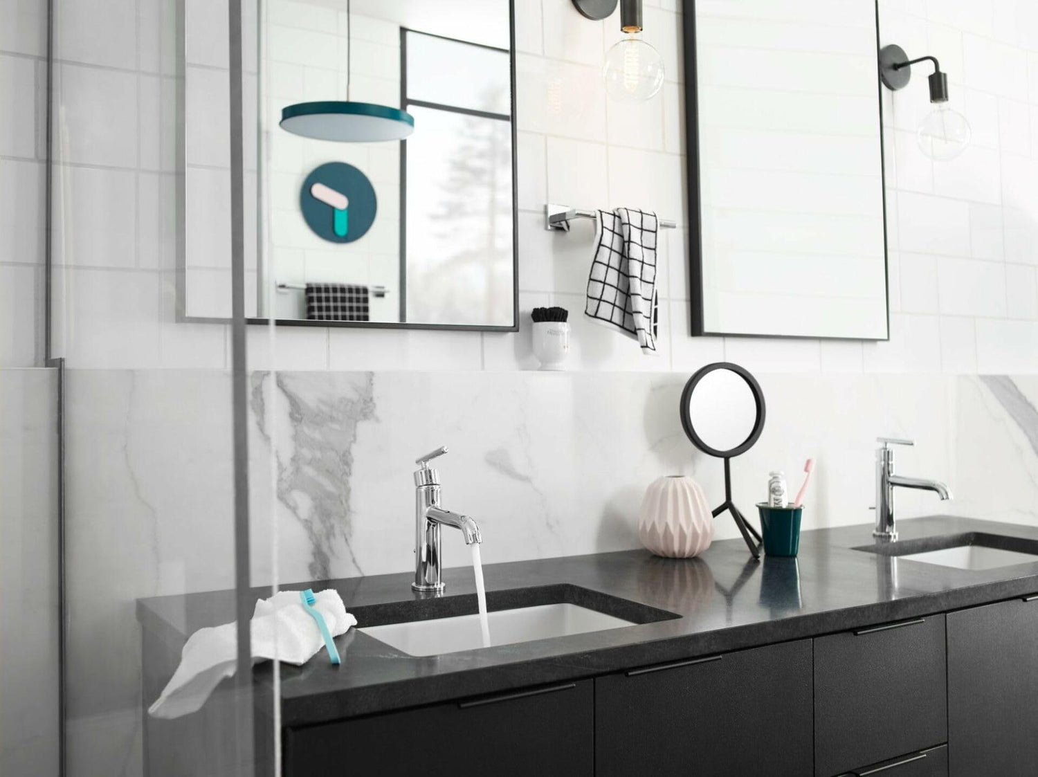 MOEN Gibson 6145 Single Hole Single-Handle Bathroom Faucet with Drain Assembly in Chrome