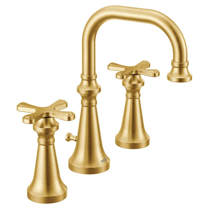 MOEN Colinet TS44103BG Traditional Widespread Double Handle Bathroom Faucet in Brushed Gold (Valve Not Included)