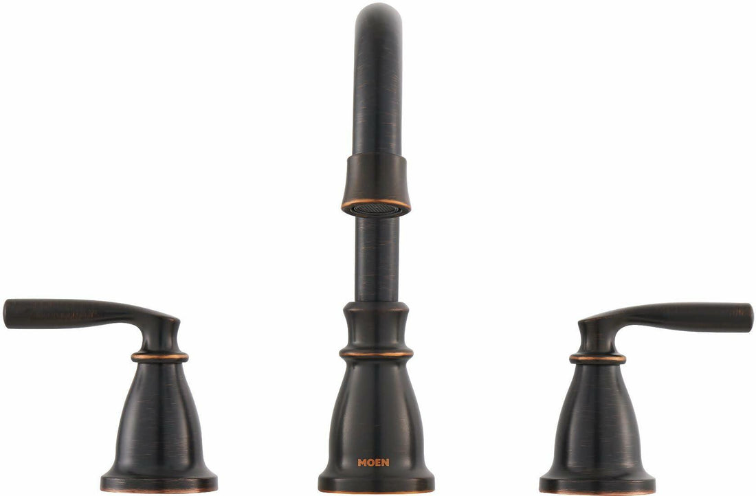 Moen Hilliard 84539BRB Widespread Bathroom Faucet with Pop-Up Drain Assembly and Duralock Technology