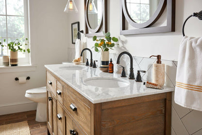 Moen Hilliard 84539BRB Widespread Bathroom Faucet with Pop-Up Drain Assembly and Duralock Technology