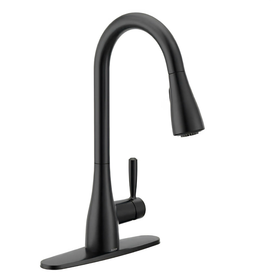 MOEN Doherty 87260BL Single Handle Pull-Down Sprayer Kitchen Faucet with Power Clean and Reflex in Matte Black