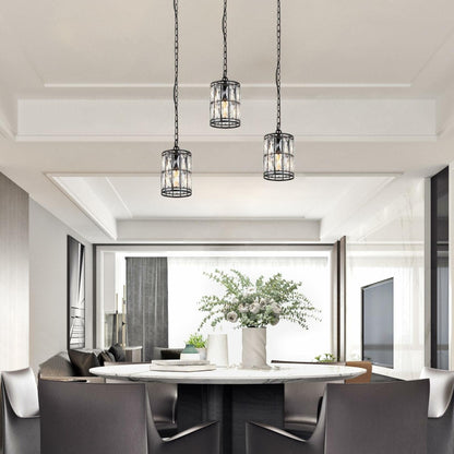 Overstock Aulia Modern Glam Black Single Pendant Crystal Glass Island Light for Dining Room - 5.5&
