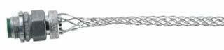 Legrand Pass &amp; Seymour BOX30 Flexcor Wire Mesh Grip, Wide Range, Straight Male, Dust Tight, 1/2&quot; NPT, 0.300&quot;-0.430&quot; Cable Grip Range, Silver (1 Count)