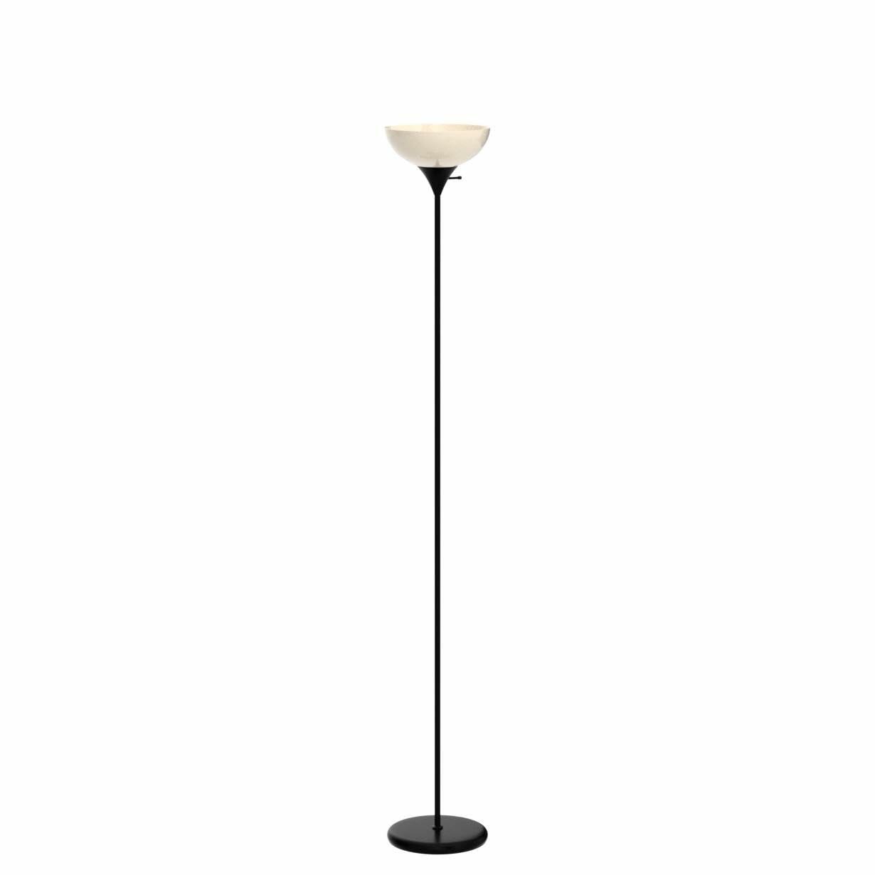 Brightech Sky Dome Dimmable LED Floor Lamp, Torchiere Floor Lamp for Living Rooms &amp; Offices – Tall Standing Lamp for Reading &amp; Hobbies – Jet Black - Like New