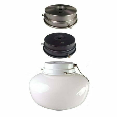 Hampton Bay 1-Light Multi-Finish Ceiling Fan Globe LED Light Kit  WHITE/BN/ORB - Like New