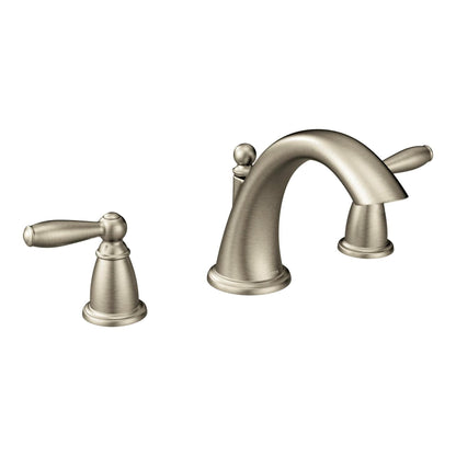 MOEN Brantford T4943BN 2-Handle Deck-Mount Roman Tub Faucet Trim Kit in Brushed Nickel (Valve Not Included)