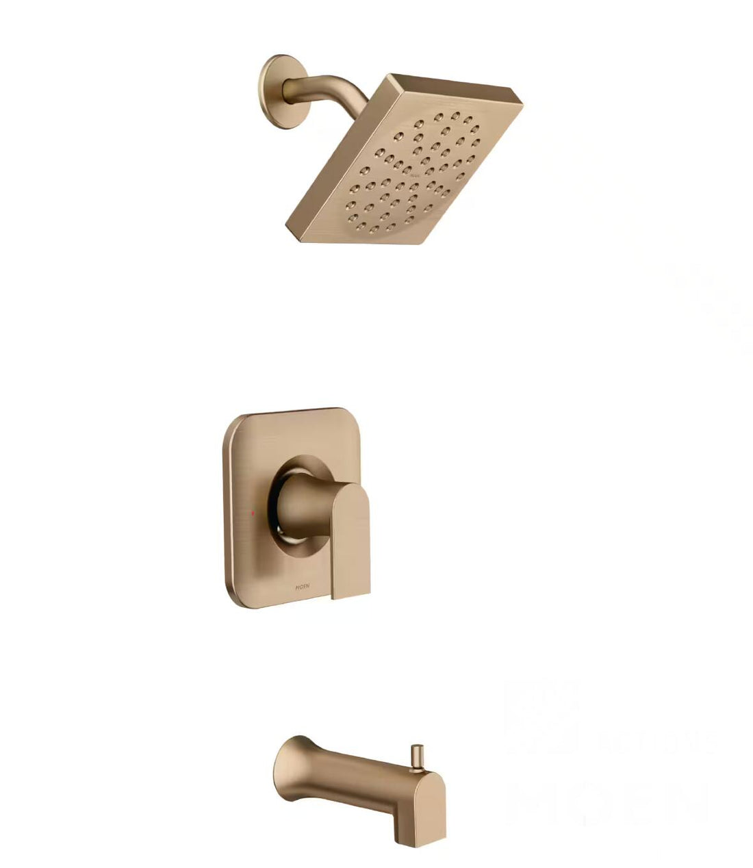 MOEN Genta 82760BZG Single-Handle 1-Spray Tub and Shower Faucet in Bronzed Gold (Valve Included)