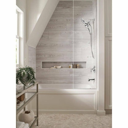 MOEN Brecklyn 82611 Single Handle 6-Spray Tub and Shower Faucet with Magnetix Rainshower Combo in Chrome (Valve Included)
