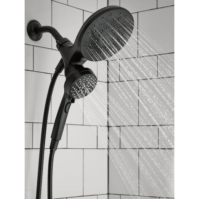 MOEN Graeden 82137BL Magnetix 1-handle Multi-head 6.75-in Round Bathtub and shower Faucet in Matte Black