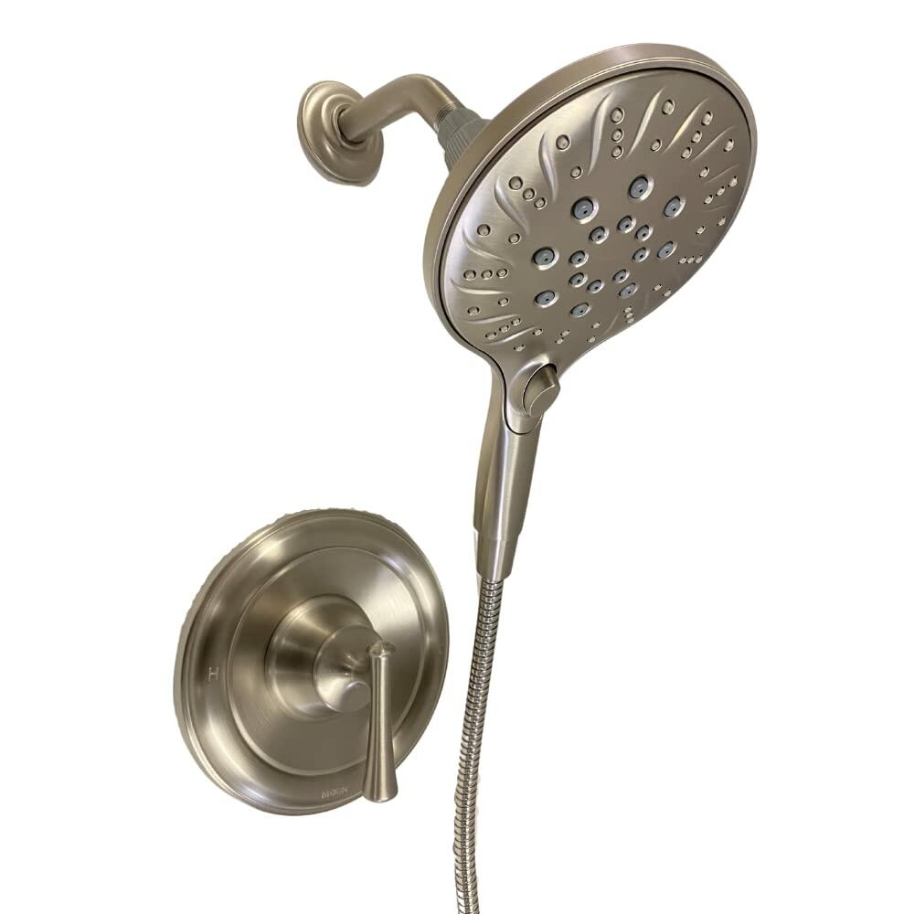 MOEN Attract 82975SRN with Magnetix 6-Spray Single Handle Shower Faucet 1.75 GPM in Spot Resist Brushed Nickel (Valve Included)